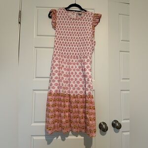 J.Crew factory tank dress mini tiered with summer pattern